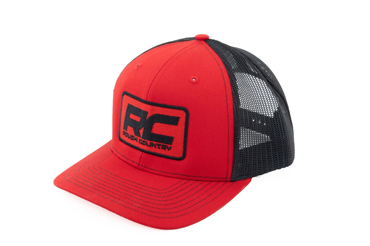 Rough Country Hat Black Mesh Patch Black/Red Richardson 112 84127