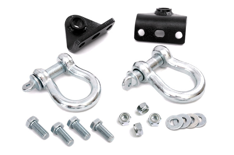 Rough Country D Ring Shackles And Mounts Winch Plate compatible with Jeep Grand Cherokee Zj (93-98) 1048