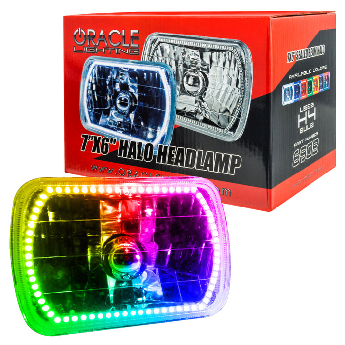 Oracle Pre-Installed Lights 7x6 IN. Sealed Beam ColorSHIFT Halo SEE WARRANTY 6908-333