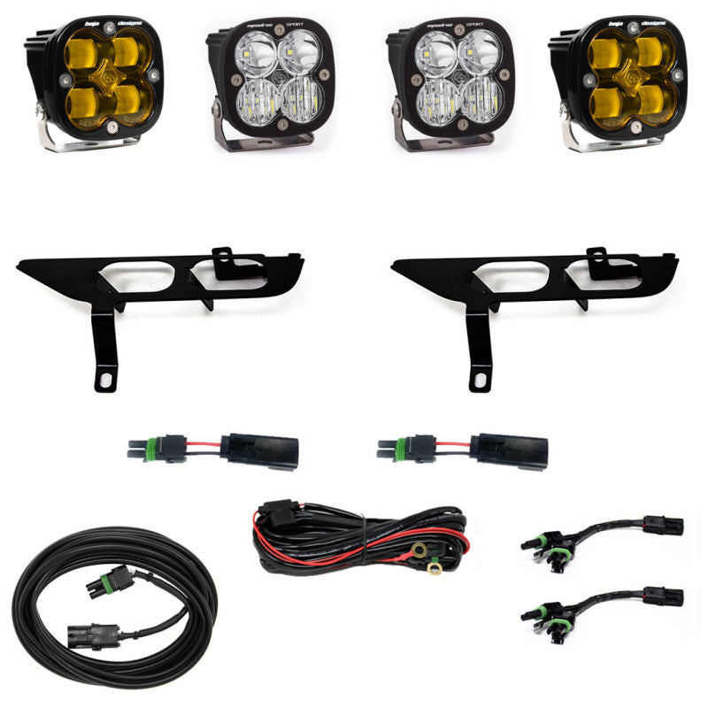Baja Designs 2021+ Ford F-150 Sport Series Fog Pocket Kit Amber 447869