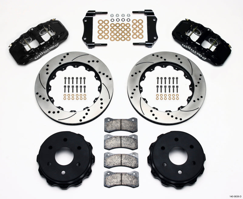 Wilwood AERO4 RearTruck Kit 14.25in Drilled 1999-2010 GM 1500-SUV 2 Piston OE Caliper 140-9838-D