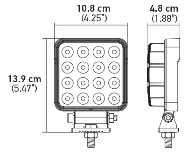 Hella ValueFit LED Work Lamps 4SQ 2.0 LED MV CR BP 357106002