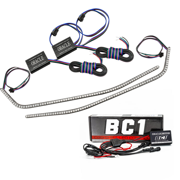 Oracle 16-21 Chevy Camaro Surface Mount DRL Modules ColorSHIFT w/ BC1 Controller SEE WARRANTY 1297-335