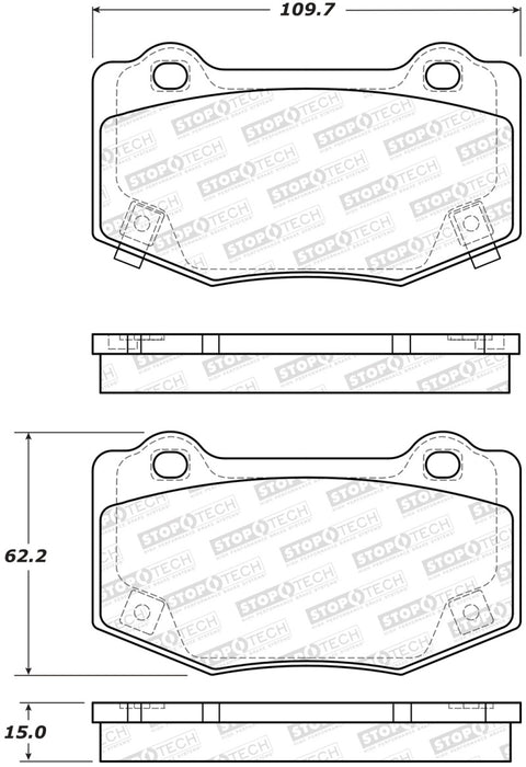 StopTech Street Brake Pads Front 308.1718