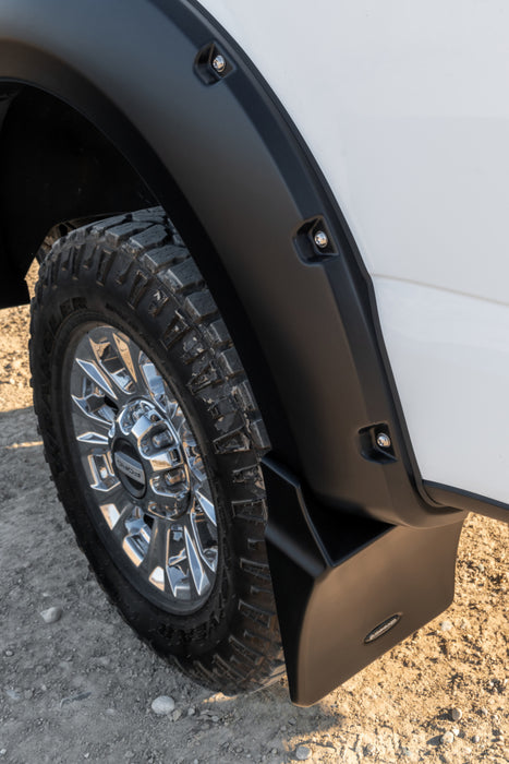 Bushwacker 17-20 Ford F-250/F-350 Trail Armor Rear Mud Flaps (Fits Pocket Style Flares) MUD-20106