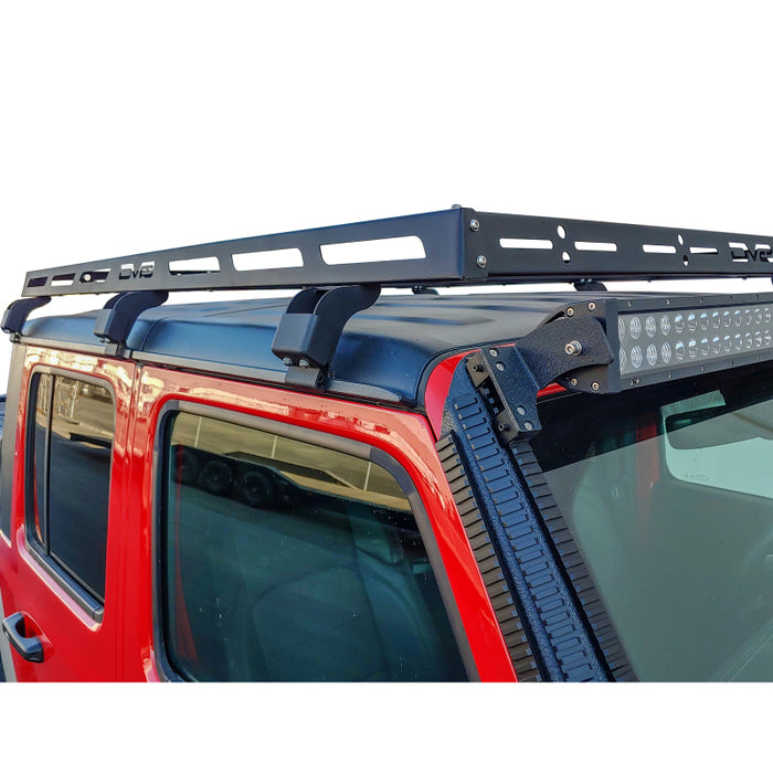 DV8 Offroad 07-18 compatible with Jeep Wrangler JK 4 DR / JL 2 DR & JT / 18+ Gladiator Roof Rack RRJL-02