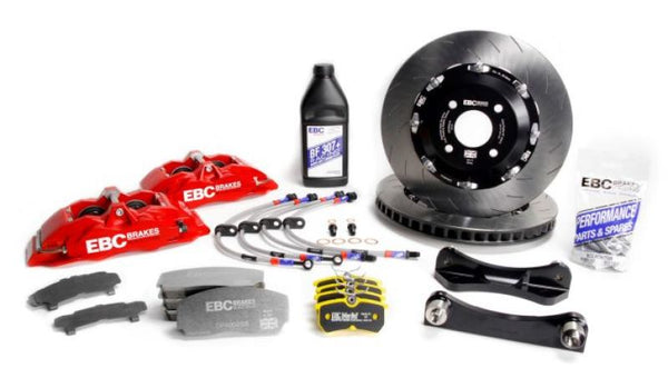 EBC Racing 00-07 Fits BMW M3 (E46) Red Apollo-4 Calipers 355mm Rotors Front Big Brake Kit BBK013RED-1