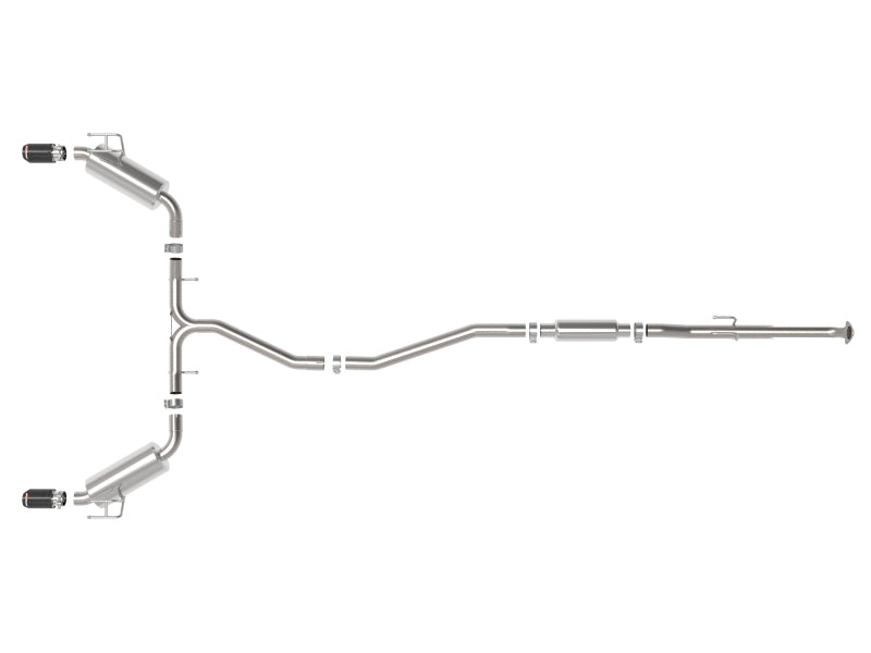 aFe Takeda 2.5in 304 SS Cat-Back Exhaust System w/CF Tips 2022+ Honda Civic L4-1.5L (t) 49-36628-C