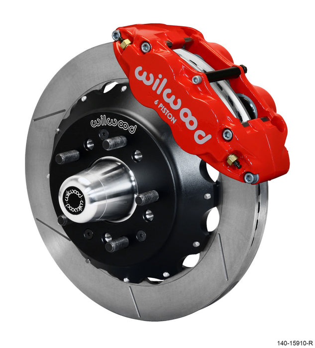 Wilwood Narrow Superlite 6R Front Big Brake Kit 12.88in GT Competition Series Rotor Red 140-15910-R