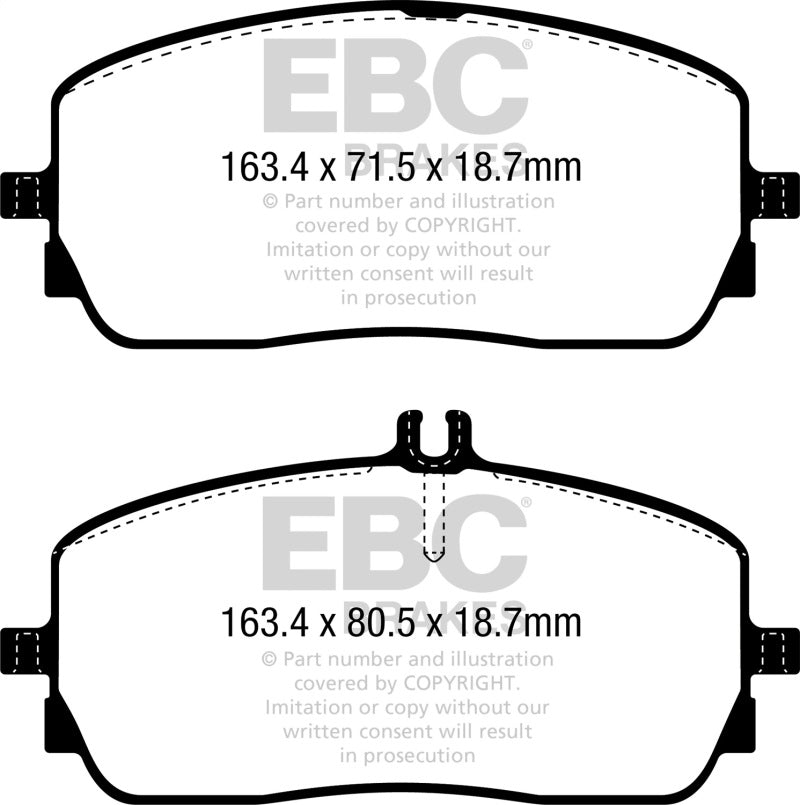 EBC 2019+ Fits Mercedes-Benz A220 Sedan (V177) Yellowstuff Front Brake Pads DP42390R
