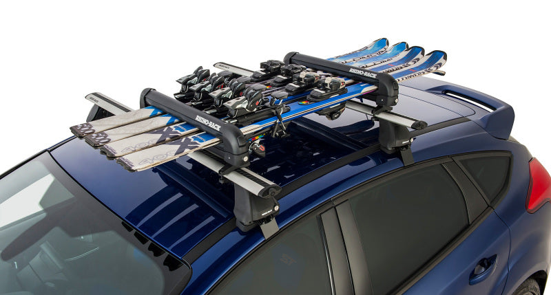 Rhino-Rack Universal Ski/Snowboard Carrier Fits 4 Pairs of Skis or 2 Snowboards Black 574