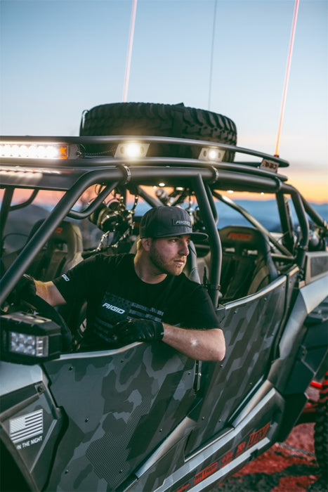 Rigid Industries New Era Flat Bill Hat Grey With Grey Logo Patch, Snapback 1032