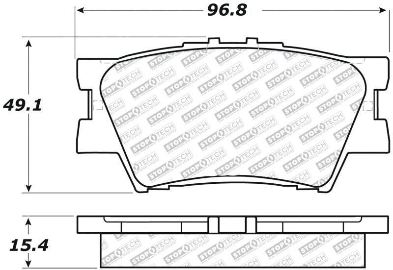 StopTech Street Select Brake Pads Rear 305.1212