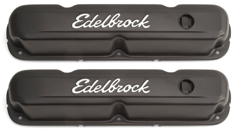 Edelbrock Valve Cover Signature Series Chrysler 1965-1991 318-340-360 CI V8 Black 4473