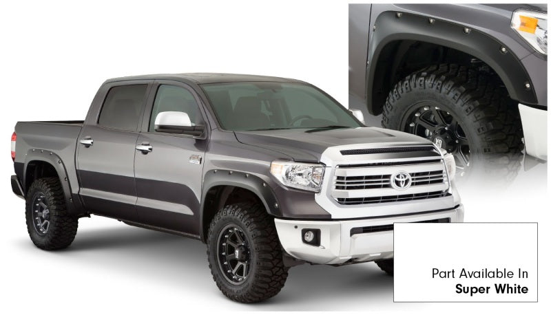 Bushwacker 16-18 Toyota Tundra Fleetside Pocket Style Flares 4pc 66.7/78.7/97.6in Bed Super White 30918-13