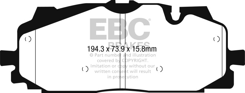 EBC 2016+ Audi Q7 Yellowstuff Front Brake Pads DP42277R