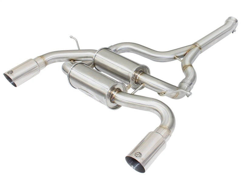 aFe MACHForce XP SS-304 Polish Tip 2.5in Dia Axle Back Exhaust 12-15 BMW 335i (F30) 3.0L (t) 49-36325-P