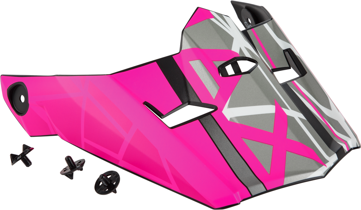 Gmax Visor with Screws MX-46 Mega Helmets - Matte Black/Neon Pink - XS-Sm