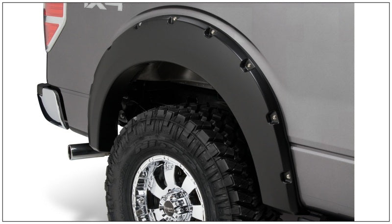 Bushwacker 09-14 Ford F-150 Styleside Pocket Style Flares 4pc 67.0/78.8/97.4in Bed Black 20929-02