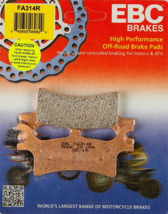 EBC Brakes FA314R Disc Brake Pad Set, Black, One-Size