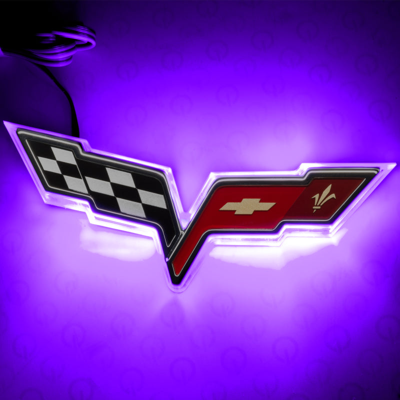 Oracle Chevrolet Corvette C6 Illuminated Emblem UV/Purple SEE WARRANTY 3099-007