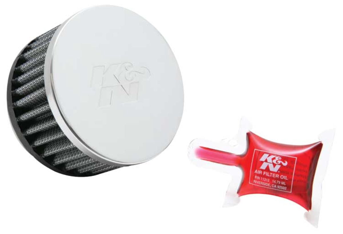 K&N Universal Clamp-On Air Filter: High Performance, Premium, Washable, Replacement Engine Filter: Flange Diameter: 2.25 In, Filter Height: 2 In, Flange Length: 0.625 In, Shape: Round, RC-1900
