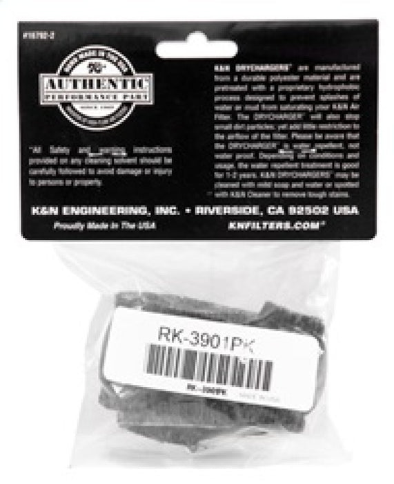 K&N Air Filter Wrap Black Round for Harley Davidson 91-97 Sportster/Glide/Softail/Fat Boy/Low Rider RK-3901PK