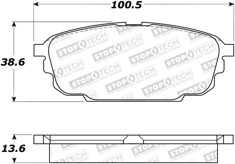 StopTech Performance 2003 Mazda Protege Rear Brake Pads 308.0892