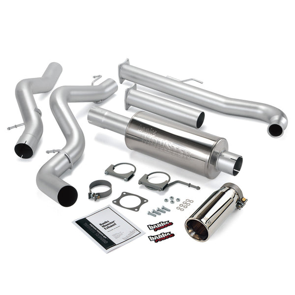 Banks Power 01-04 Chevy 6.6L SCLB Monster Exhaust System SS Single Exhaust w/ Chrome Tip 48628