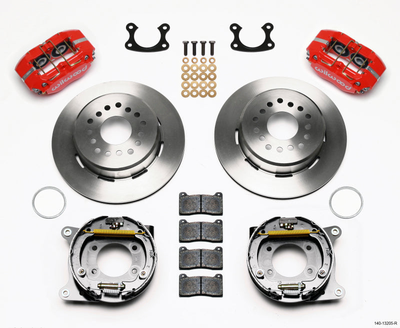 Wilwood Dynapro Dust-Boot P/S Park Brake Kit Red Small Ford 2.66in Offset 140-13205-R