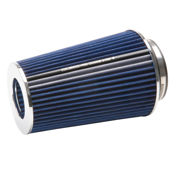 Edelbrock Air Filter Pro-Flo Series Conical 10In Tall Blue/Chrome 43693