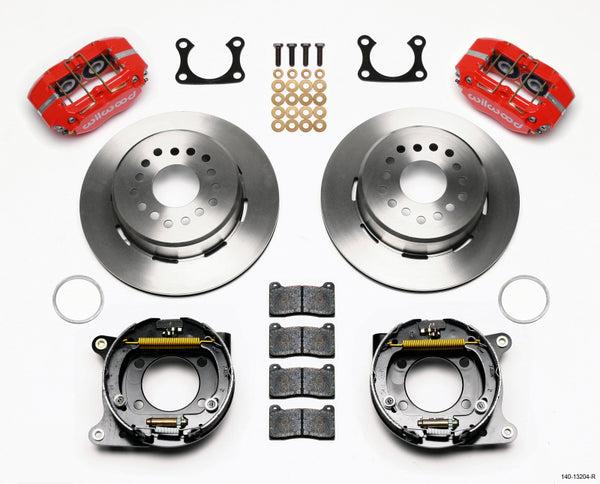 Wilwood Dynapro Dust-Boot P/S Park Brake Kit Red Big Ford 2.36in Offset 140-13204-R