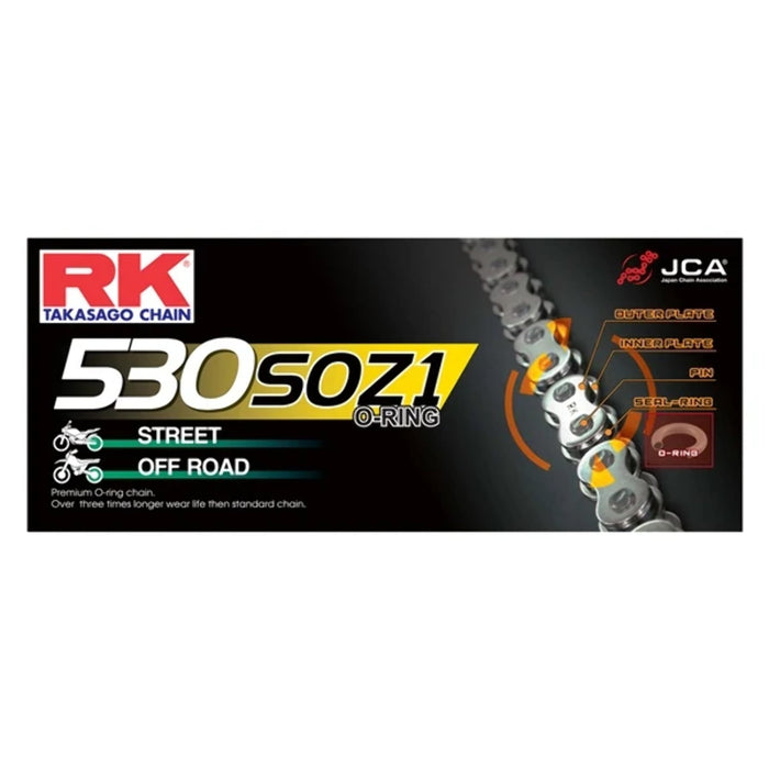 RK 530XSOZ1 High Perform Street Sport RX-Ring Motorcycle Chain 120 Link