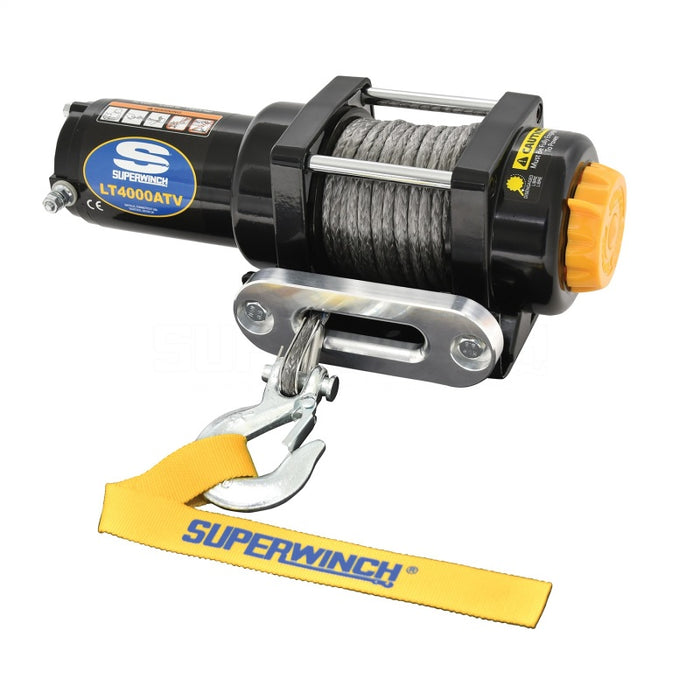 Superwinch 4000 LBS 12V DC 3/16in x 50ft Synthetic Rope LT4000 Winch 1140230