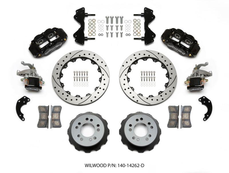 Wilwood Narrow Superlite 4R / MC4 Rear Kit 12.88 Drilled Currie Pro-Tour Unit Bearing Floater 140-14262-D