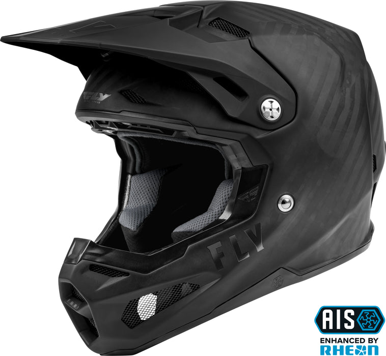 Fly Racing 2022 Adult Formula Carbon Solid Helmet (Matte Black Carbon, X-Small)