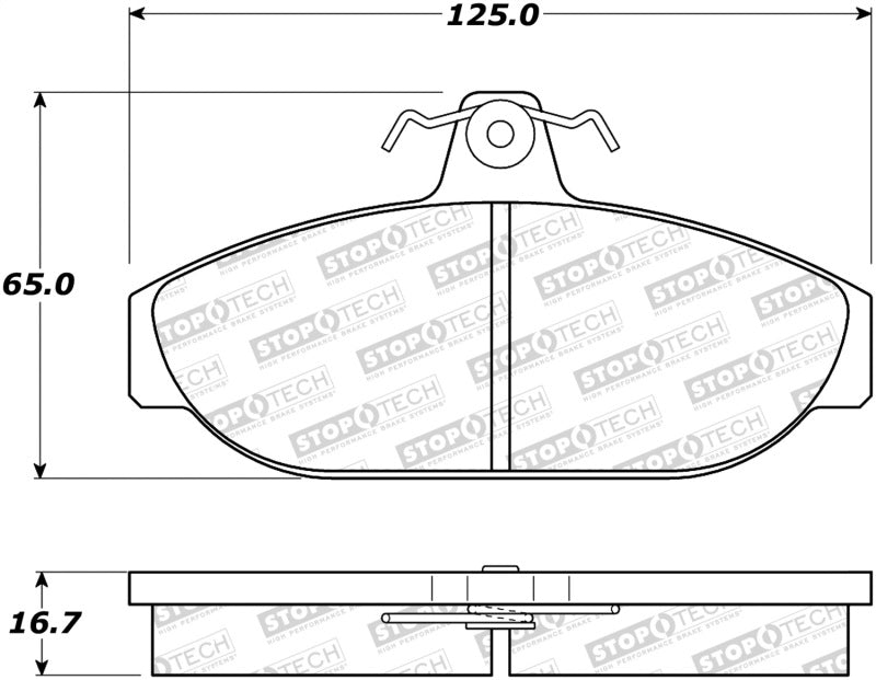 StopTech Street Brake Pads Front 308.0565