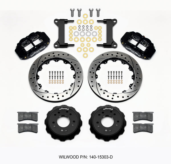 Wilwood Narrow Superlite 6R Front Hat Kit 13.06 Drilled 63-87 C10 w/ Wilwood Pro Spindles 140-15303-D