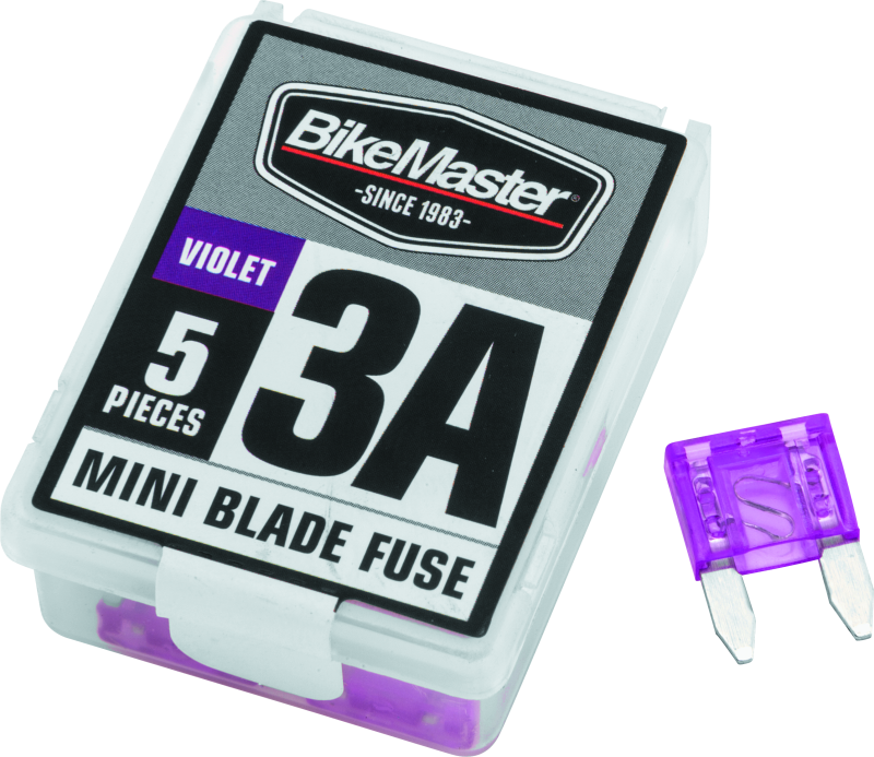 BikeMaster 5Piece 3A Replacement Mini Blade Fuse 152441