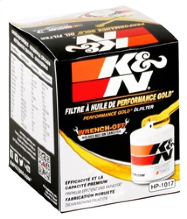 K&N 3.74inch / 2.98 OD Performance Gold Oil Filter HP-1017