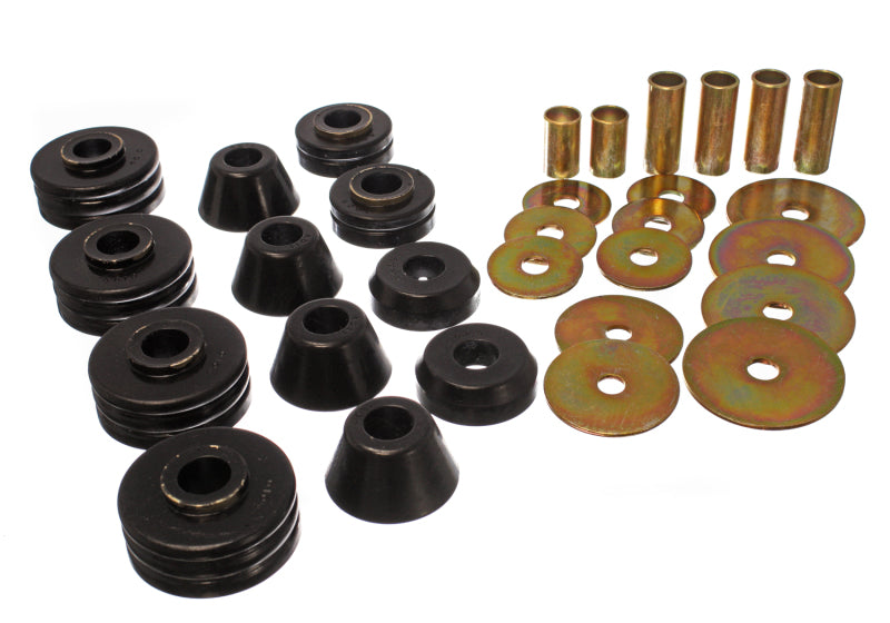 Energy Suspension 73-80 GM 1/2 Ton C-10/C1500 Pick Up 2WD Black Body (Cab) Mount Set 3.4109G