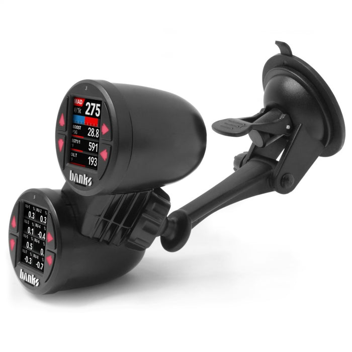 Banks Power Dual Gauge Pod Suction Mount For iDash 1.8 And 52mm Gauges 63344