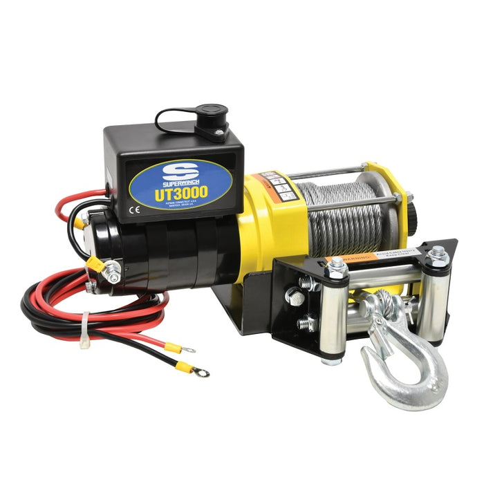 Superwinch 3000 LBS 12V DC 3/16in x 40ft Steel Rope UT3000 Winch 1331200