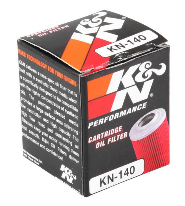 K&N Motorcycle Oil Filter: High Performance, Premium, Designed to be used with Synthetic or Conventional Oils: Fits Select Yamaha Motorcycles, KN-140