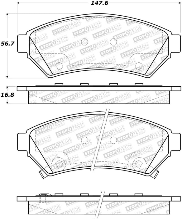 StopTech Street Brake Pads 308.1075