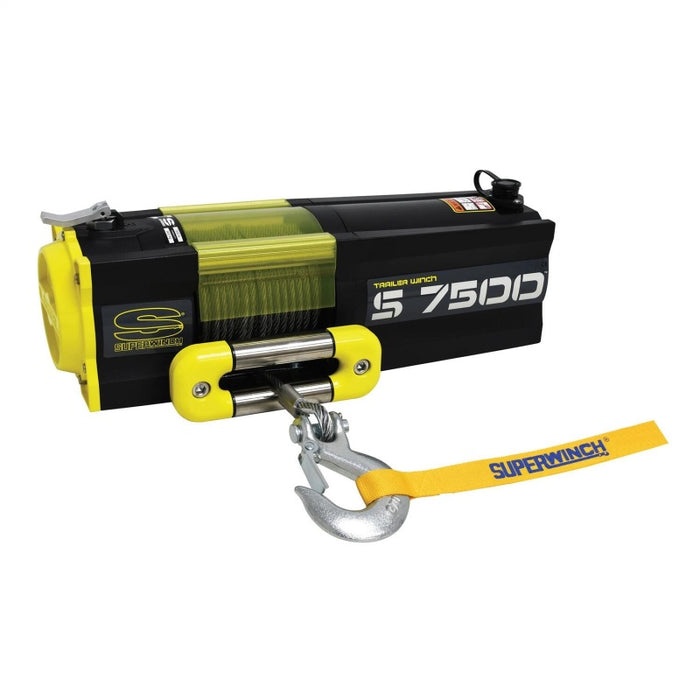 Superwinch 7500 LBS 12V DC 5/16in x 54ft Steel Rope S7500 Winch 1475200