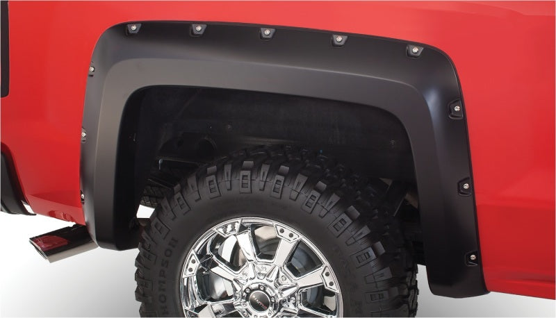 Bushwacker 14-18 Chevy Silverado 1500 Fleetside Pocket Style Flares 2pc 69.3in Bed Black 40120-02