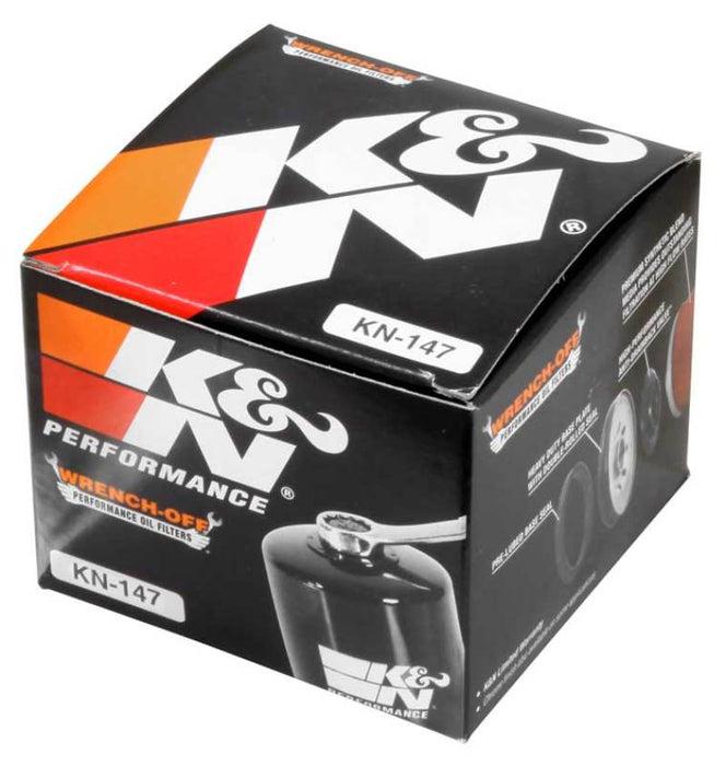 K&N Motorcycle Oil Filter: High Performance, Premium, Designed to be used with Synthetic or Conventional Oils: Fits Select Yamaha, Kymco Vehicles, KN-147