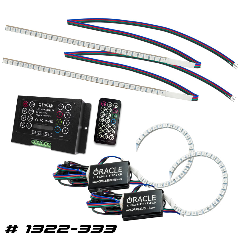 Oracle 15-17 Fits Ford Focus RS/St DRL Upgrade W/ Halo Kit Colorshift W/ 2.0 Controller See Warranty 1322-333