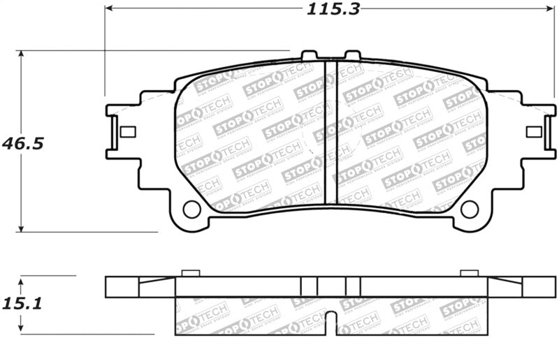 StopTech Street Select Brake Pads w/Hardware Rear 305.1391